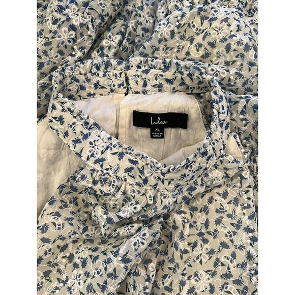 001 Lulus Sweet Like Me NWT Mint Floral Sleeveless Mock Neck Mini Size XL Dress - Picture 4 of 9